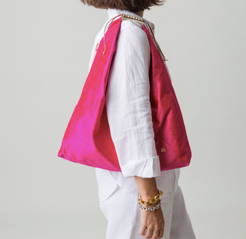 Mini Agnes in Fuchsia Pink Silk