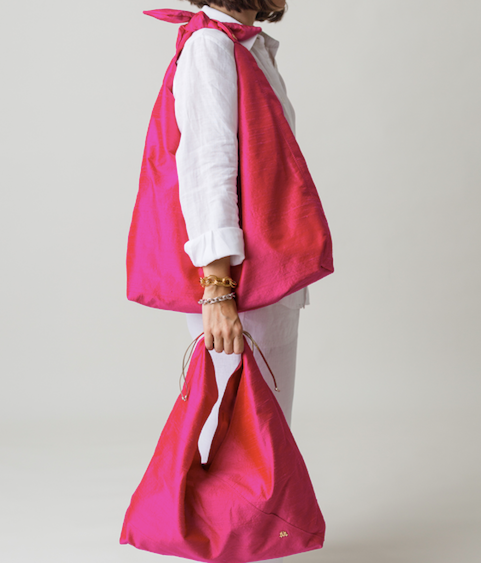 Mini Agnes in Fuchsia Pink Silk