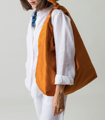 Maxi Ritz in Sunrise Orange Silk