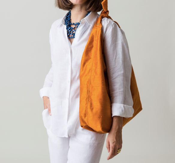 Maxi Ritz in Sunrise Orange Silk